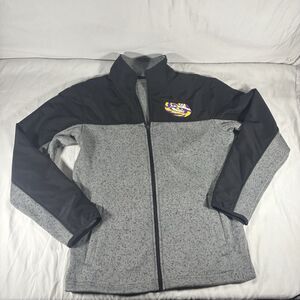 LSU Tigers Captivating Gray Black Fleece Jacket Women’s M